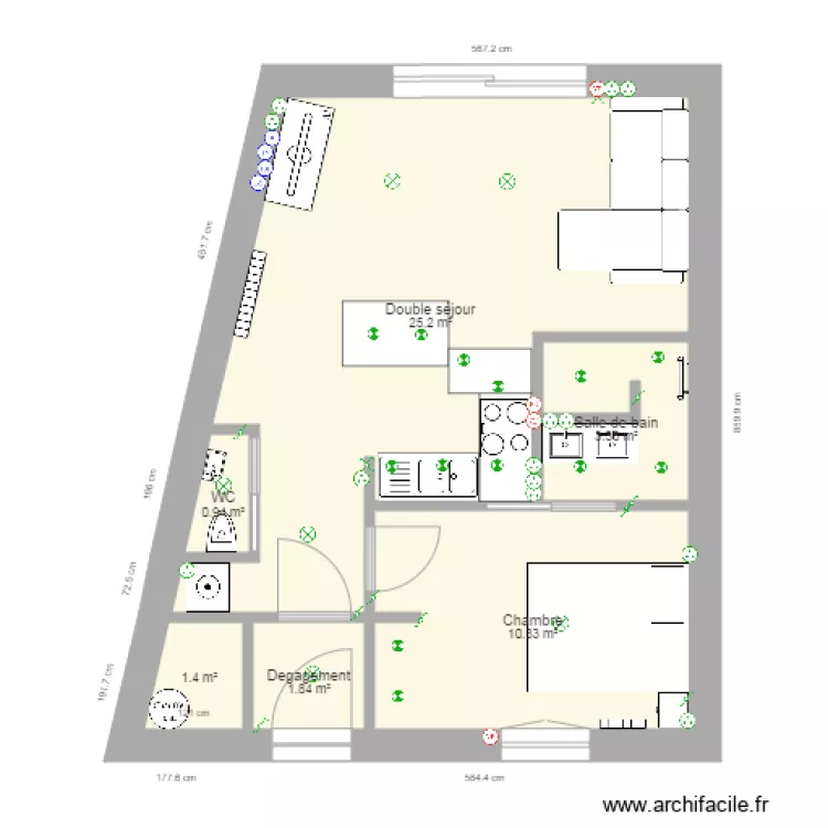 Appart RDC Electricite. Plan de Appart RDC Electricite. Plan de