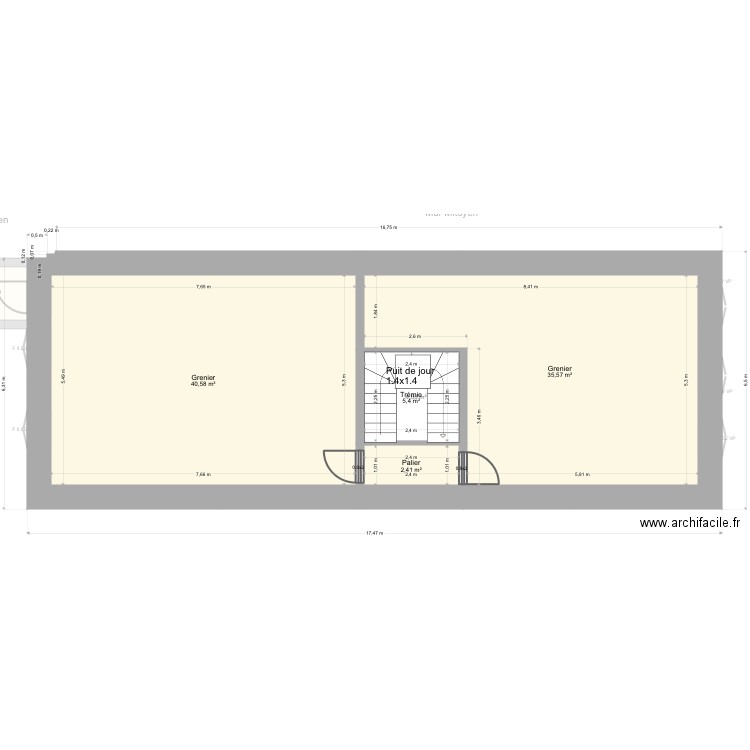 Dias. Plan de 25 pièces et 303 m2