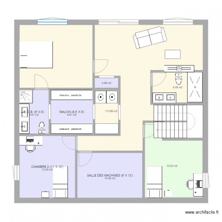 SOUS SOL. Plan de 0 pièce et 0 m2