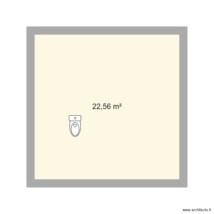 TEST. Plan de 1 pièce et 23 m2