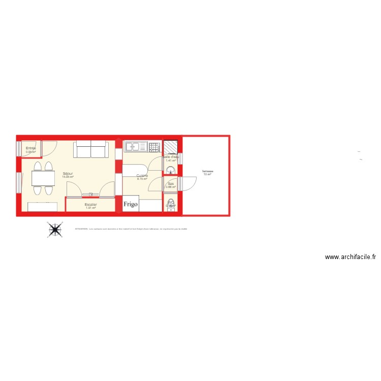 BI 1610 rdc coté. Plan de 0 pièce et 0 m2