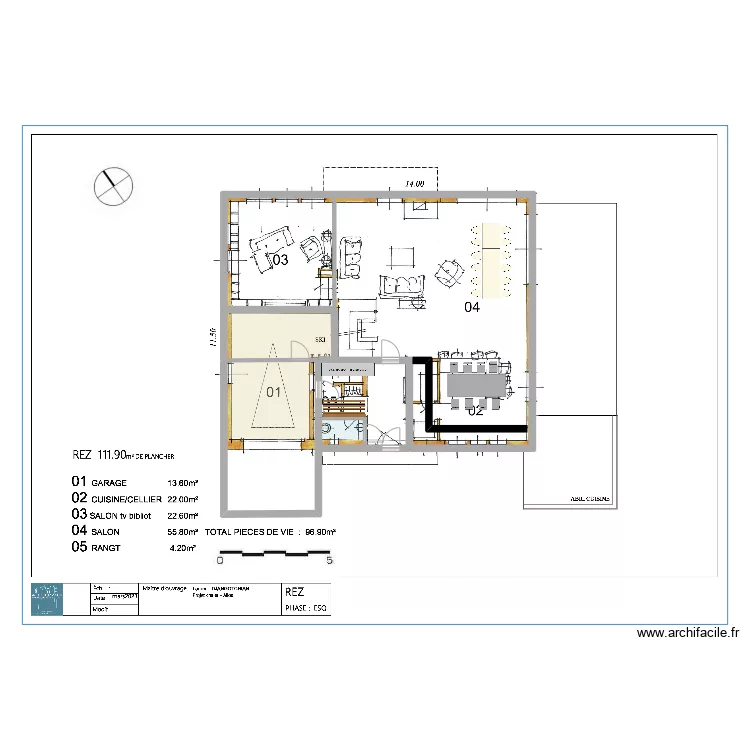 RDC et Garage V2. Plan de RDC et Garage V2. Plan de