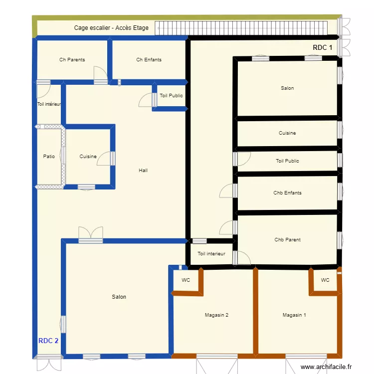 Bat2 - Gra&ccedil;&eacute; - Pikine Saint Louis. Plan de 