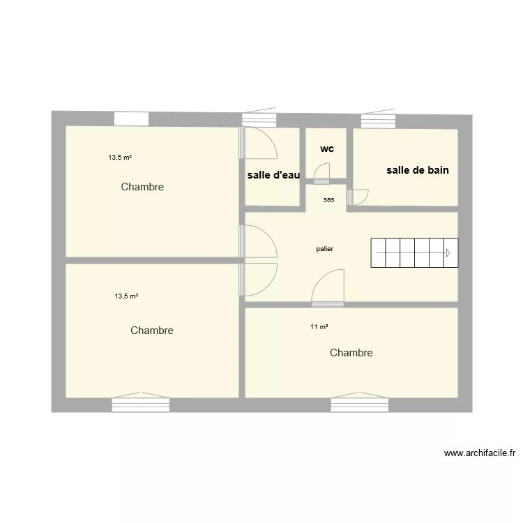 2&egrave;me &eacute;tage. Plan de 