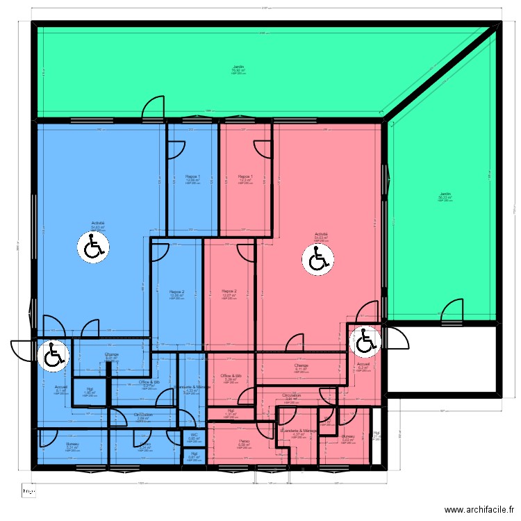 B91U2AC projet V2. Plan de 0 pièce et 0 m2