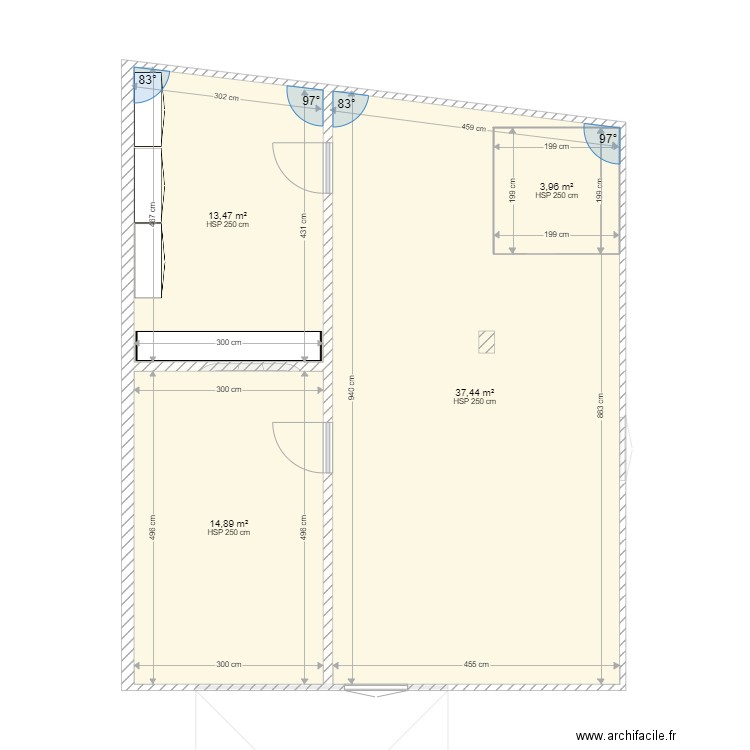 garage rdc. Plan de 5 pièces et 145 m2