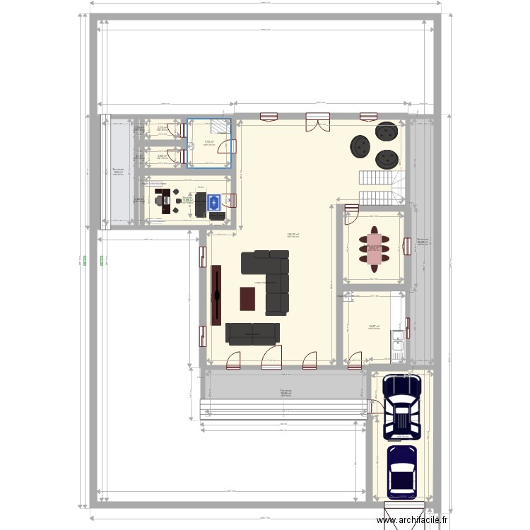 plan AGOE. Plan de 14 pièces et 274 m2