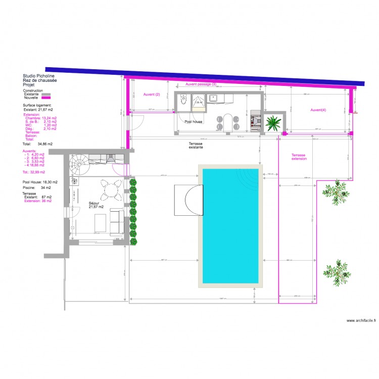 Studio Picholine Projet 4 Rez de chaussée PC 2. Plan de 0 pièce et 0 m2