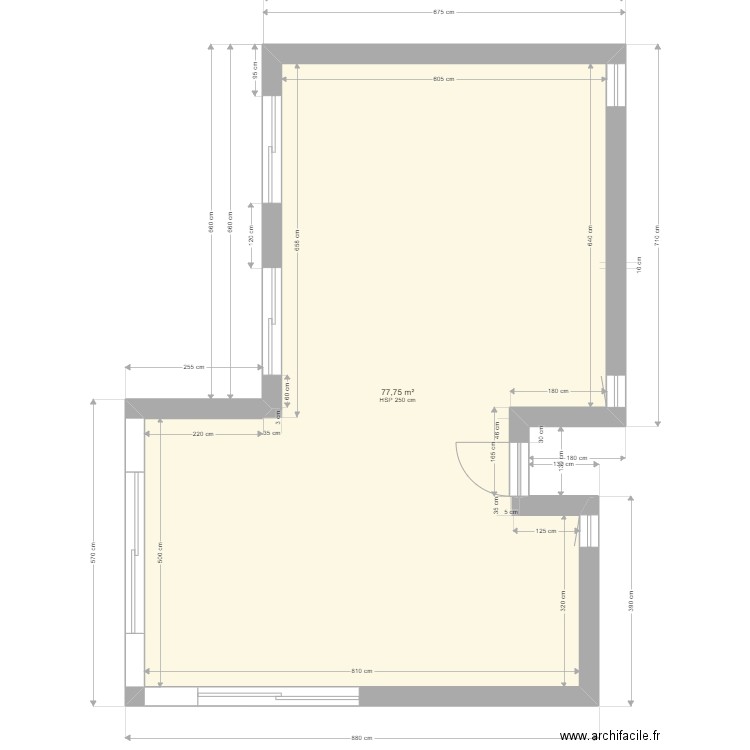 Amaury Tardier - Maison neuve sans cloison . Plan de 1 pièce et 78 m2