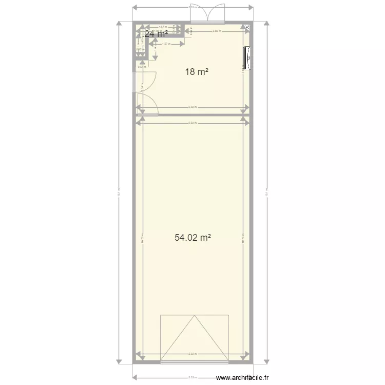 Bureau Hangar A5. Plan de 