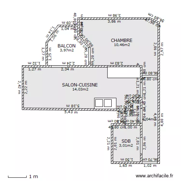 2 PIECES B ARGENTEUIL. Plan de 