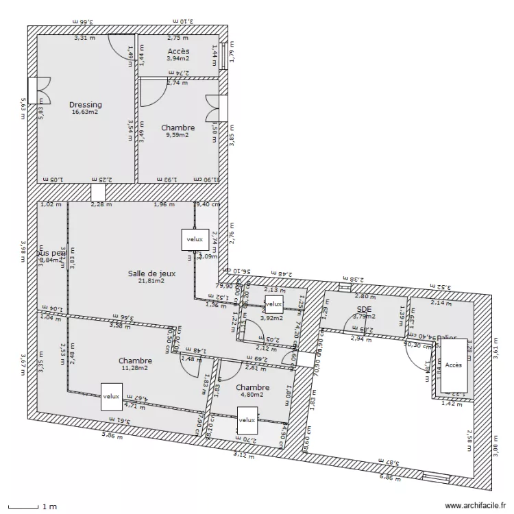 1er étage. Plan de 1er étage. Plan de
