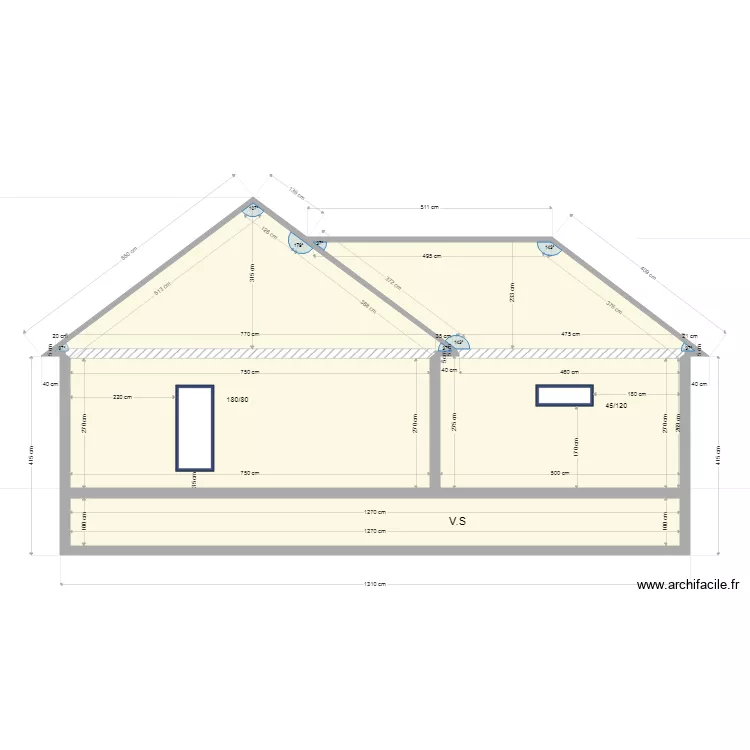 futur maison ouest. Plan de 