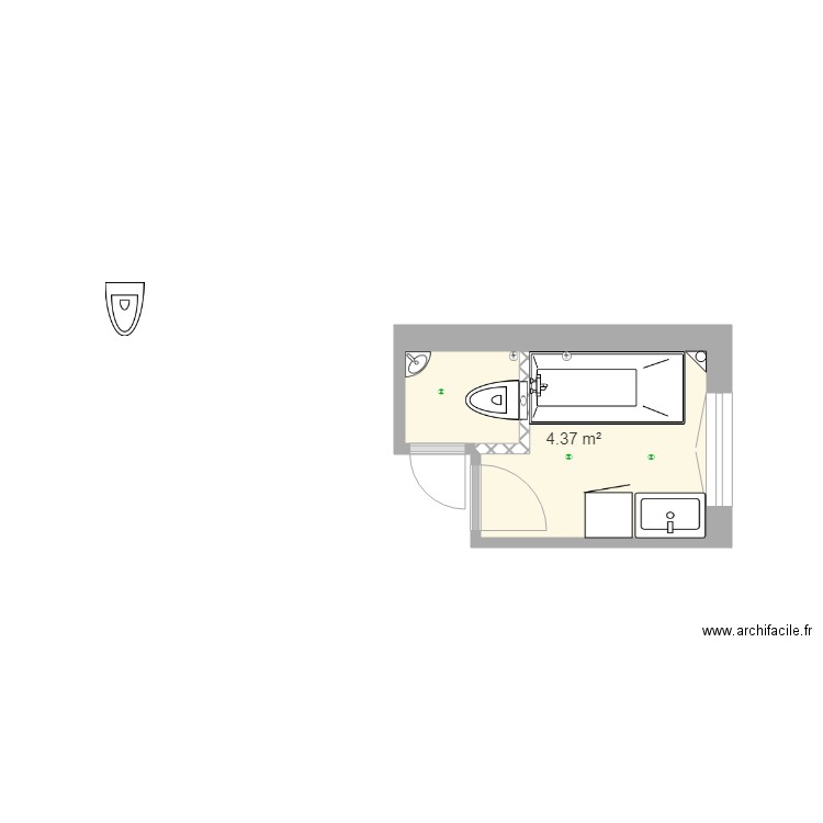 Salle de Bain Premier projet 3. Plan de 0 pièce et 0 m2