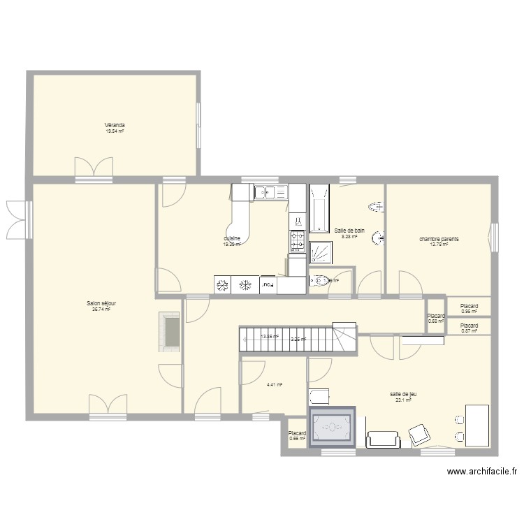 maison terrasse plan. Plan de 0 pièce et 0 m2