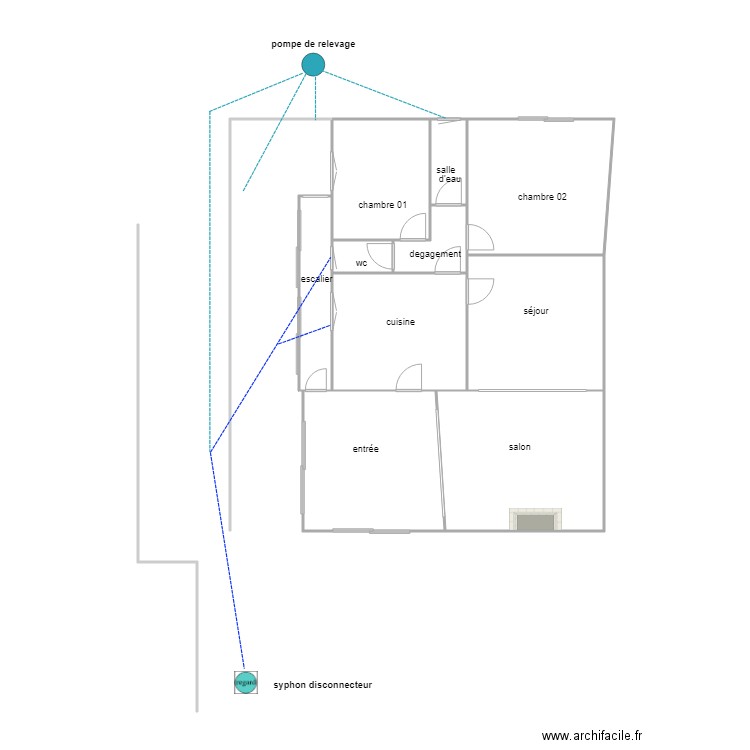 pailloux ass. Plan de 10 pièces et 80 m2