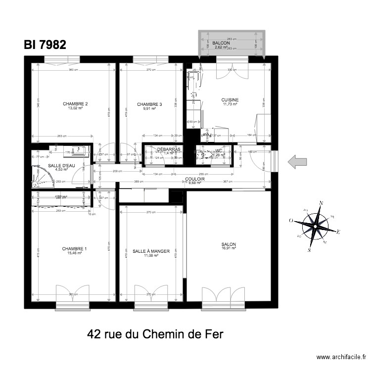 BI 7982. Plan de 0 pièce et 0 m2