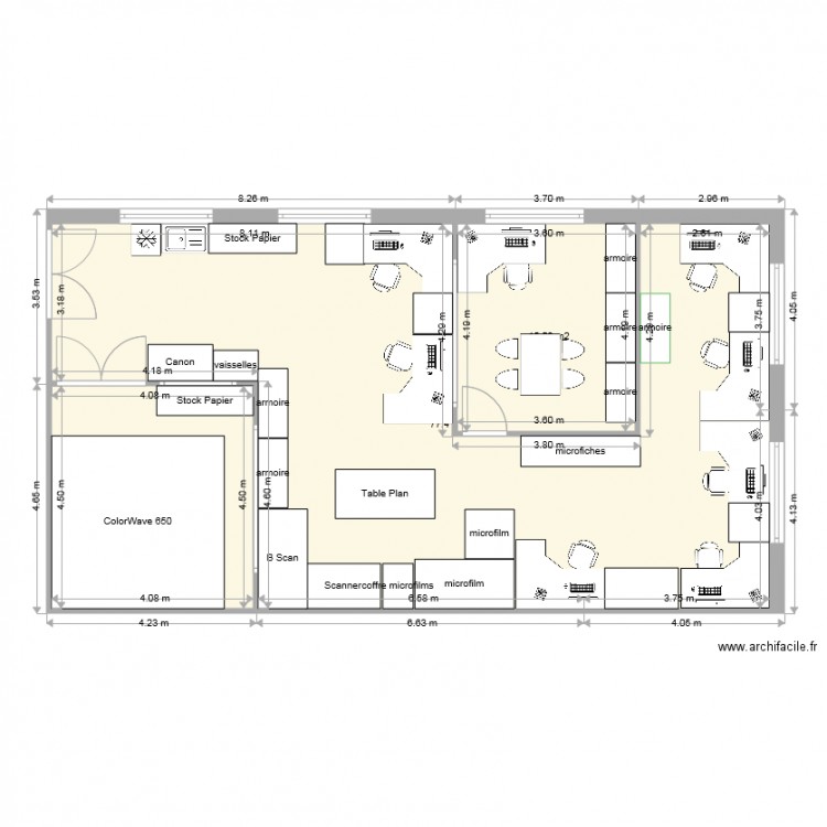 Bureau Reprographie V7. Plan de 0 pièce et 0 m2