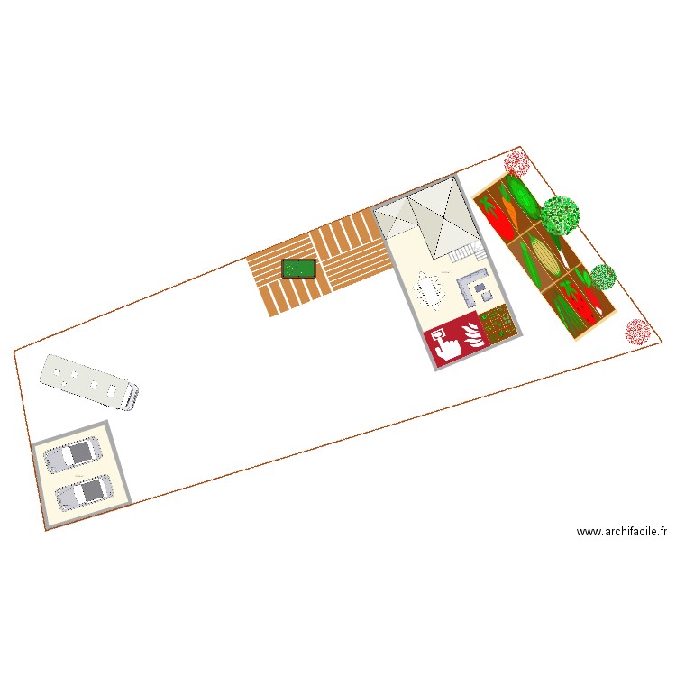 Dinan1. Plan de 2 pièces et 123 m2