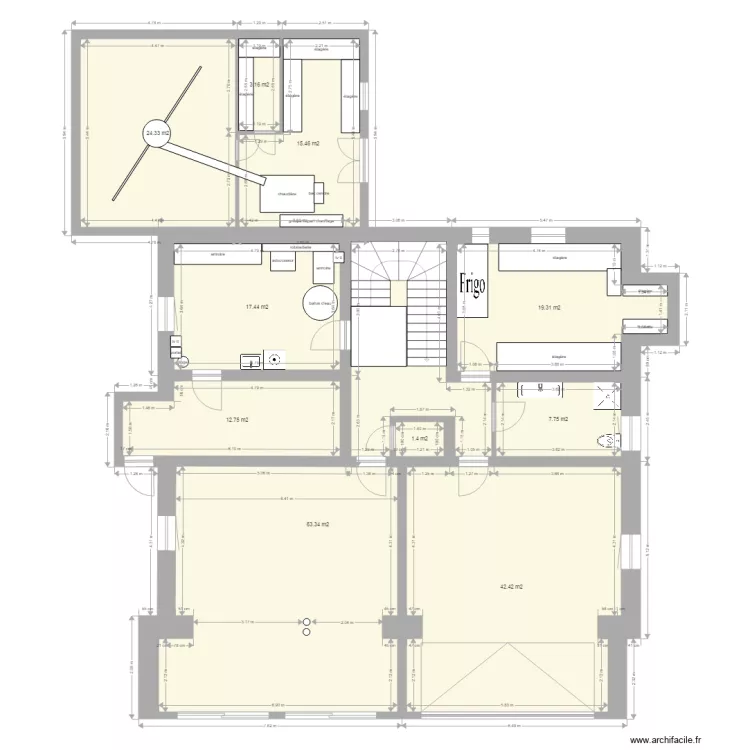 montricher rez inf originale. Plan de montricher rez inf originale. Plan de