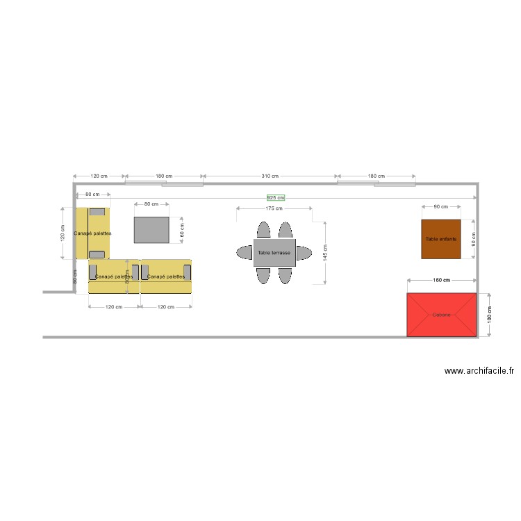 Plan terrasse. Plan de 0 pièce et 0 m2
