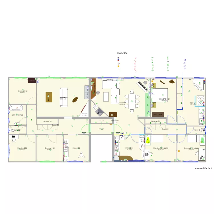 ASSURANCES MOULIN NEUF premier &eacute;tage. Plan de 