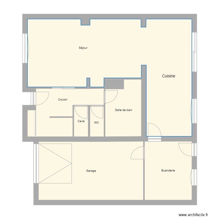 maison rosult. Plan de 8 pièces et 100 m2