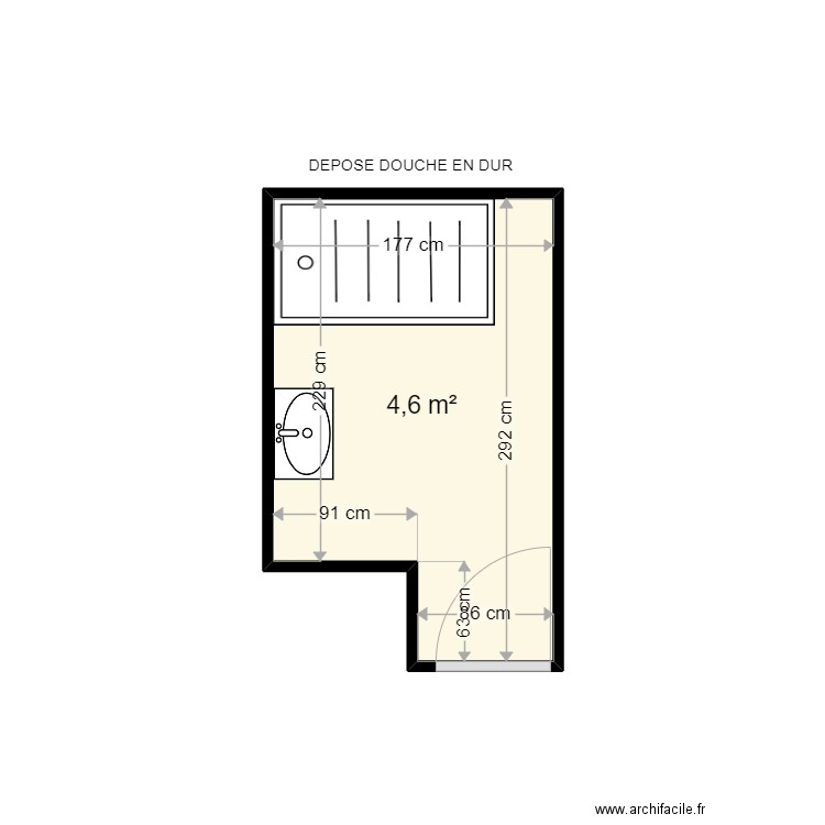 VIENNE RENE . Plan de 1 pièce et 5 m2