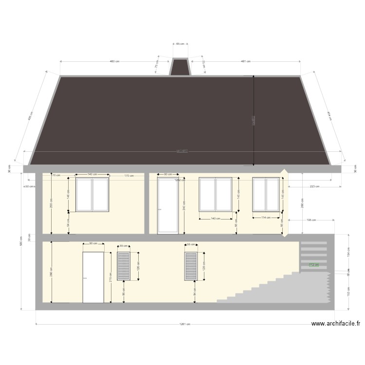 Charnay Façade Sud Projet. Plan de 0 pièce et 0 m2