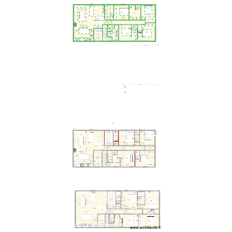 plan kinou modif. Plan de 36 pièces et 398 m2