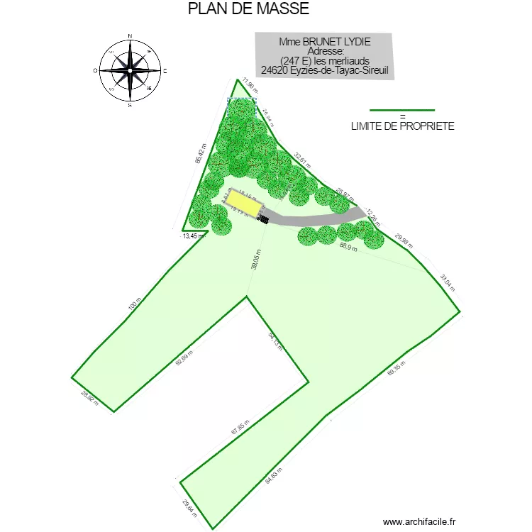 BRUNET LYDIE. Plan de BRUNET LYDIE. Plan de