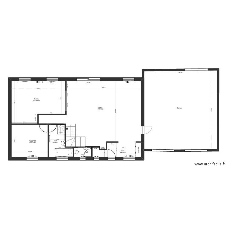 12GarageAvant. Plan de 1 pièce et 101 m2