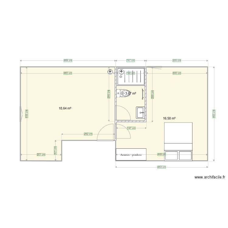 t2 Angers. Plan de 0 pièce et 0 m2