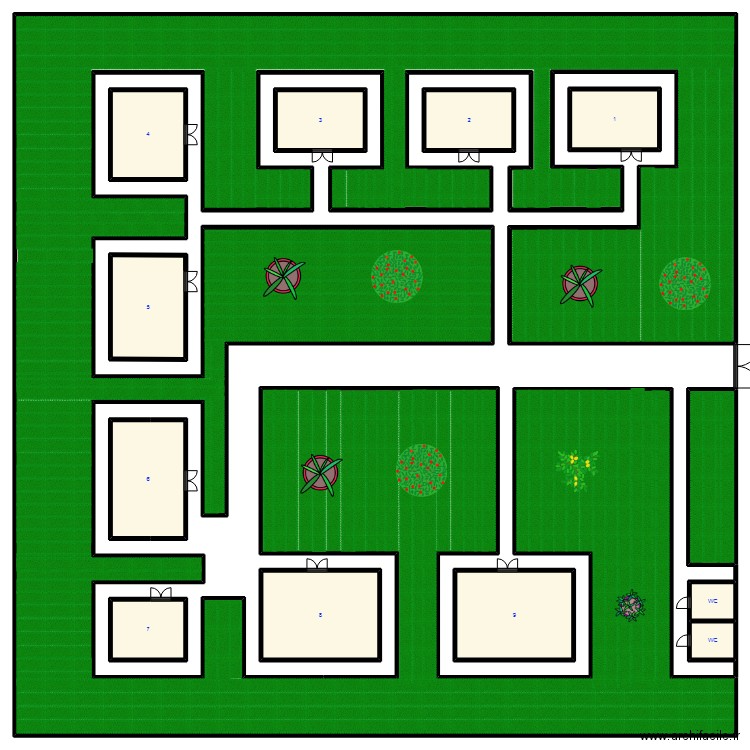 Plan OBERGE 50X50 Client 43 96 33 38. Plan de 14 pièces et 2641 m2