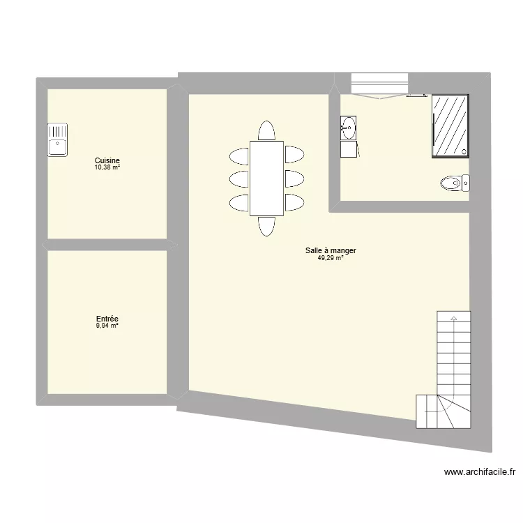 Arnaud. Plan de 9 pièces et 108 m²