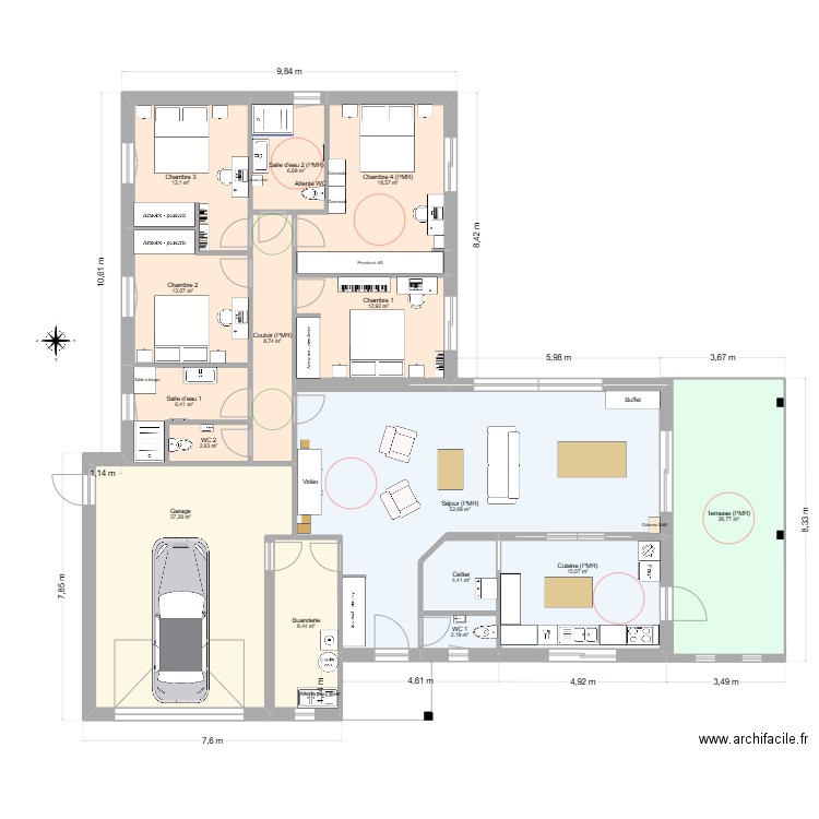 Gorisse PP7 sov. Plan de 15 pièces et 229 m2