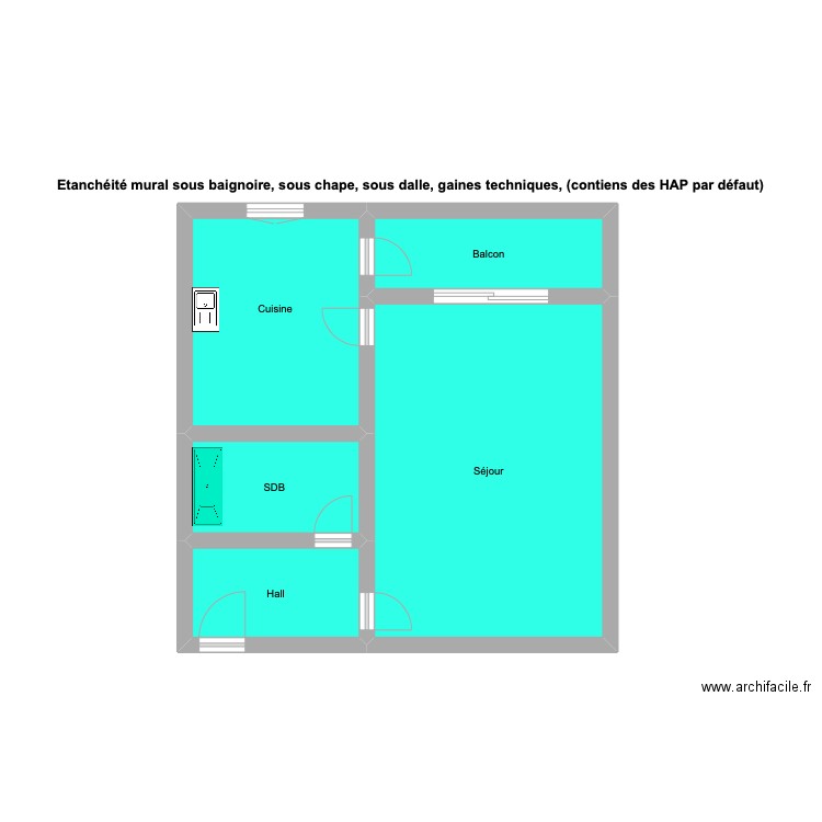 Chemin de la Gradelle 16. Plan de 5 pièces et 48 m2