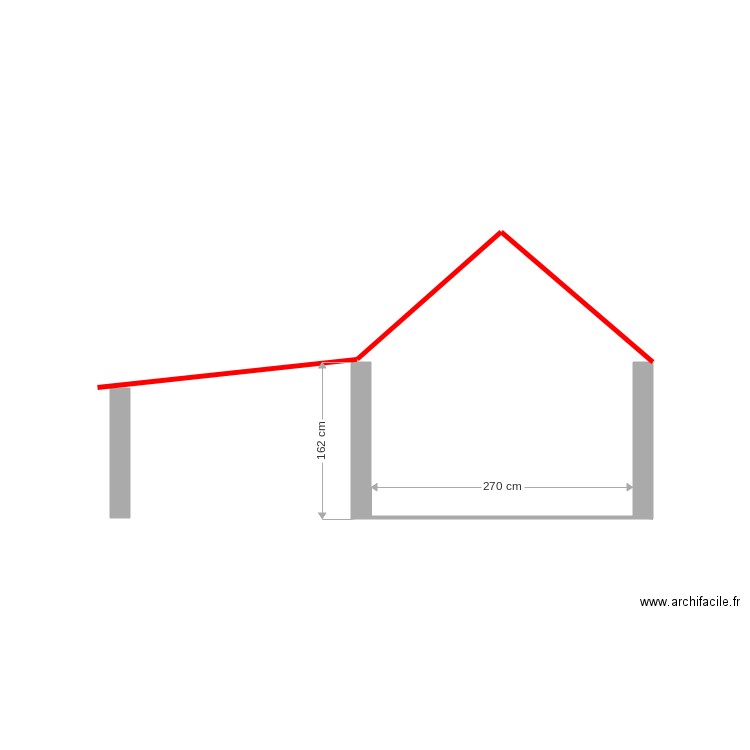 façade nord est. Plan de 0 pièce et 0 m2