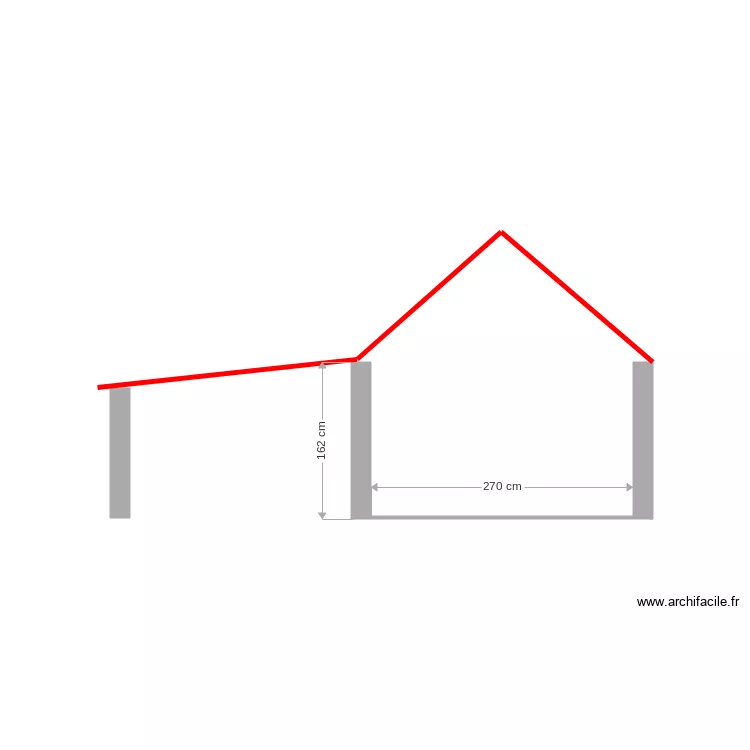 fa&ccedil;ade nord est. Plan de 