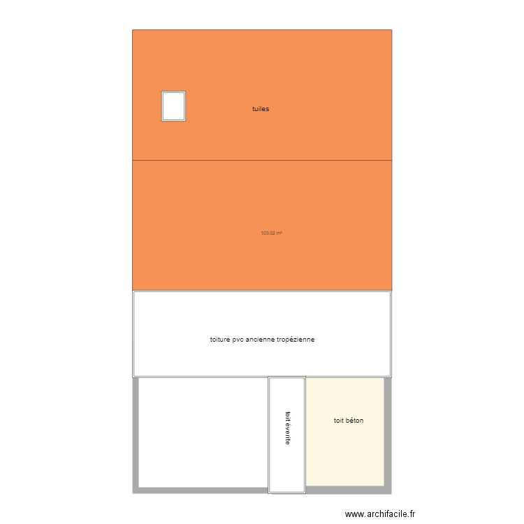 plan de masse . Plan de 1 pièce et 103 m2