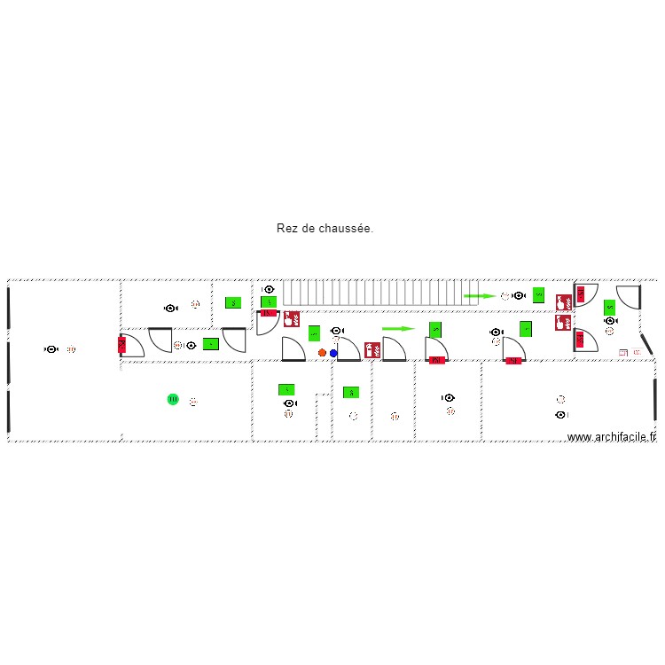 maison rez leray détection incendie. Plan de 0 pièce et 0 m2