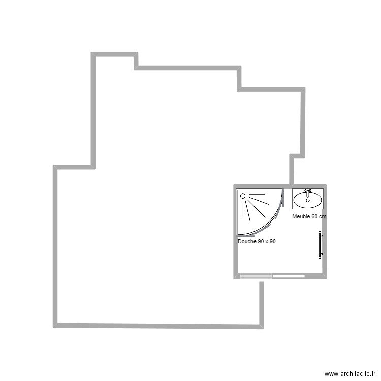 BASTARD PROJET 3. Plan de 1 pièce et 2 m2