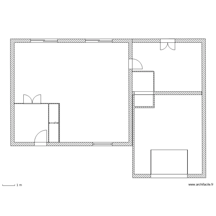 VUE DE DESSUS APRES EXTENTION. Plan de 