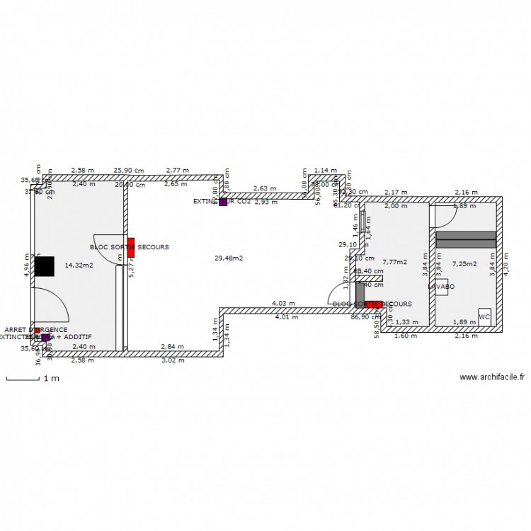 PLAN NORMES DE SECURITE . Plan de 0 pièce et 0 m2