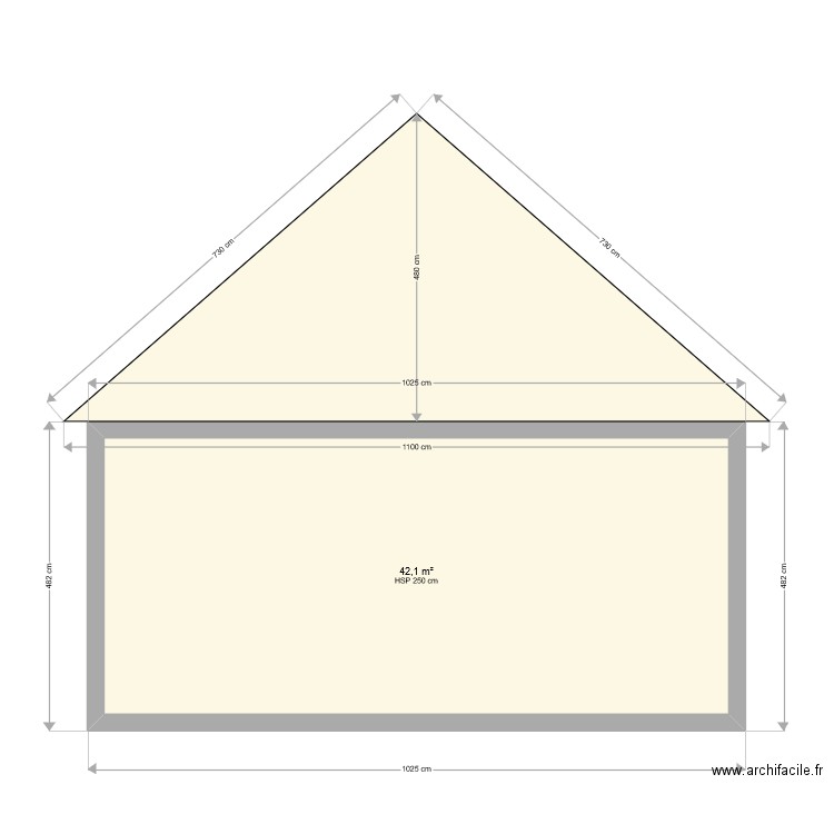 plan pignon grange. Plan de 0 pièce et 0 m2