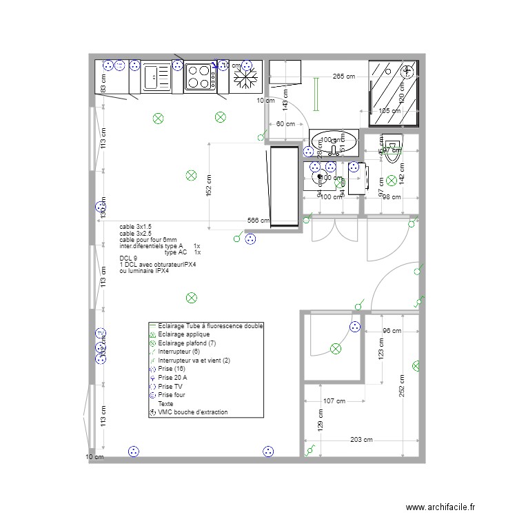 michel 1a el1. Plan de 6 pièces et 39 m2