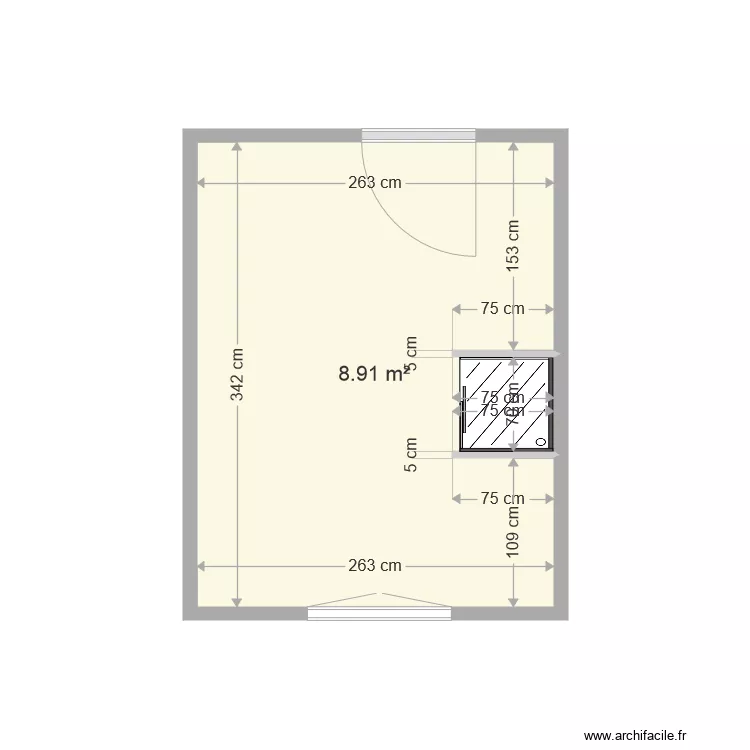 Chambre de service. Plan de 