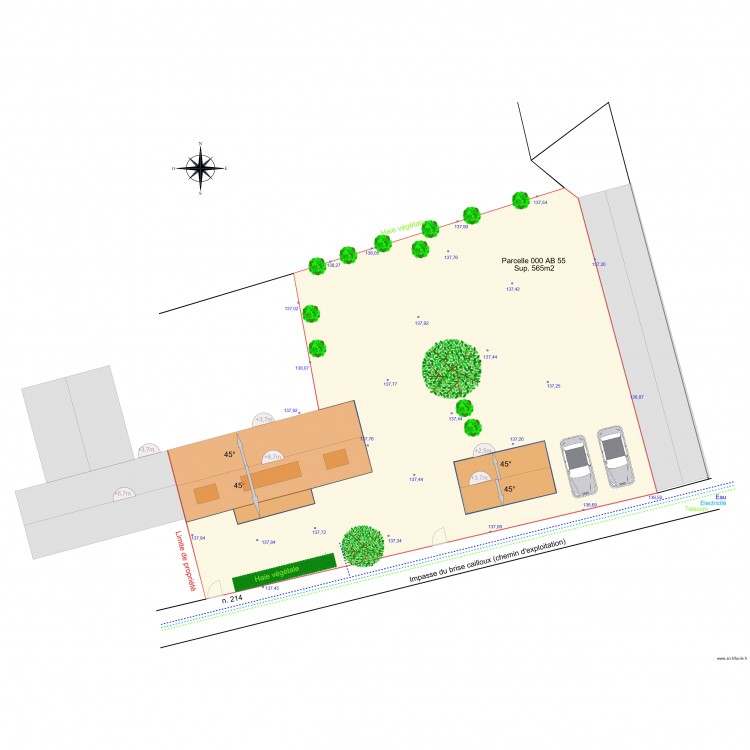 Plan Masse Projet LV. Plan de 0 pièce et 0 m2