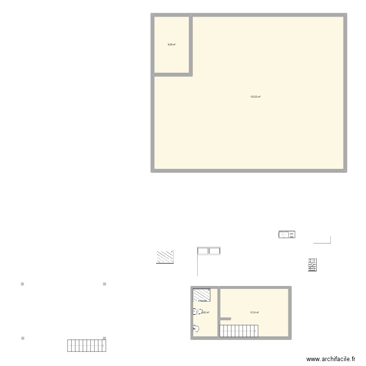 ffff2222. Plan de 4 pièces et 154 m2