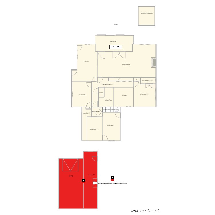 da costa am1363 rdc. Plan de 21 pièces et 223 m2